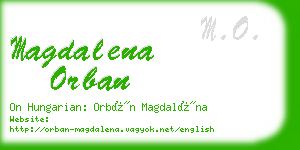 magdalena orban business card